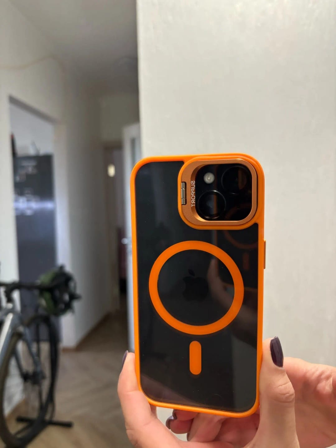 Customer photo review of LuxuryKase LK174 Magnetic Mag-Safe Stand Lens Protector Case Cover For iPhone 13 14 15 16 Plus Pro Max
