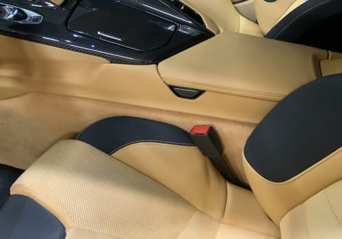 Customer photo review of C8 Corvette Carbon Fiber Arm Rest Button & trim Cover