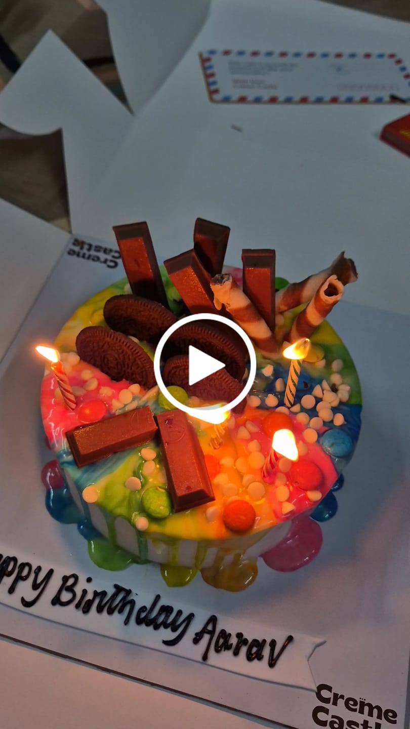 Customer video review of Colorful Drip Cake