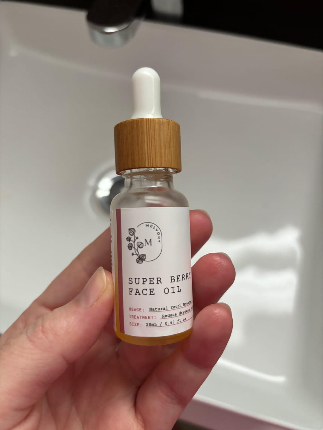 Customer photo review of Super Berry Face Oil