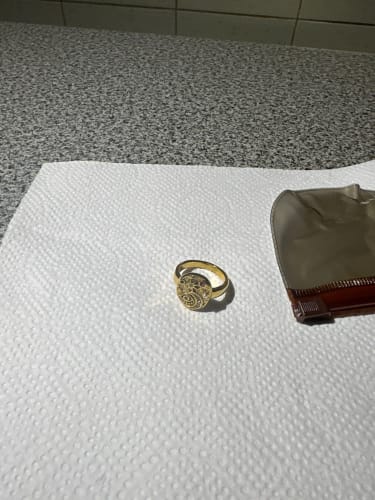 Customer photo review of Gold Moon Eye Ring