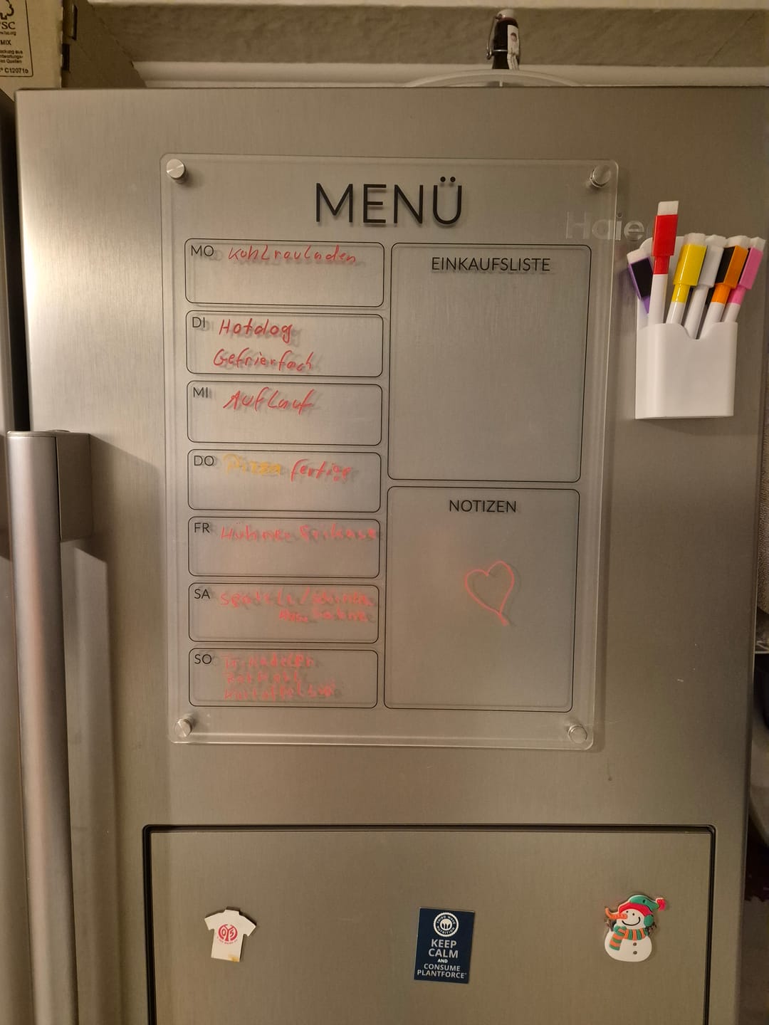 Customer photo review of Kühlschrankplaner "MENÜ"