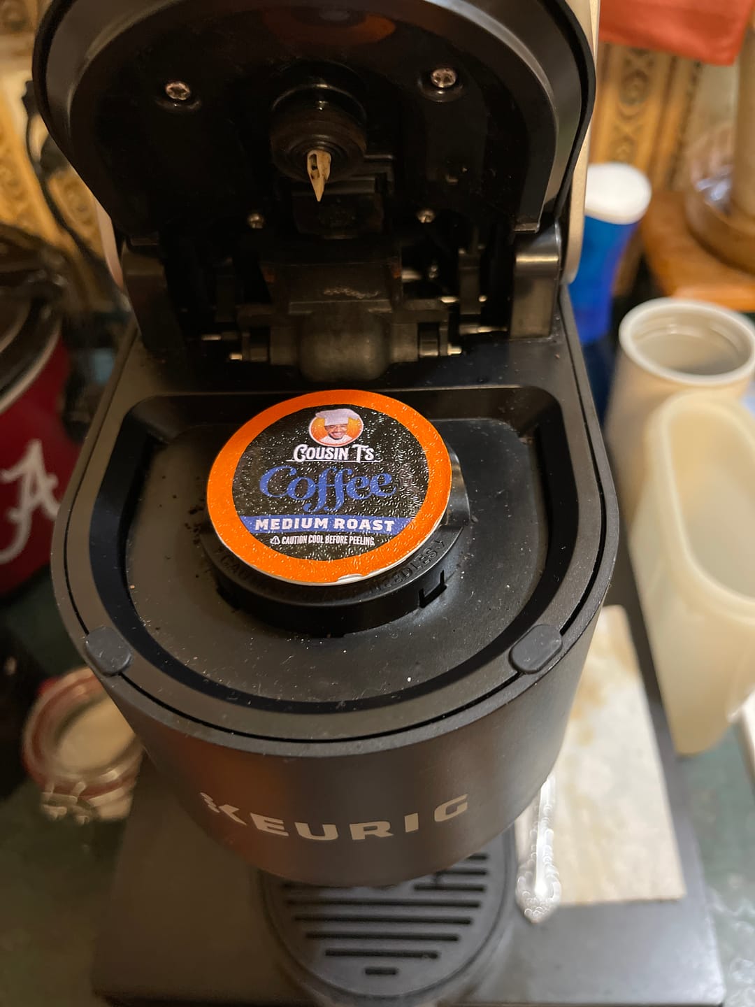 Customer photo review of Cousin T's Signature Blend Medium Roast Coffee