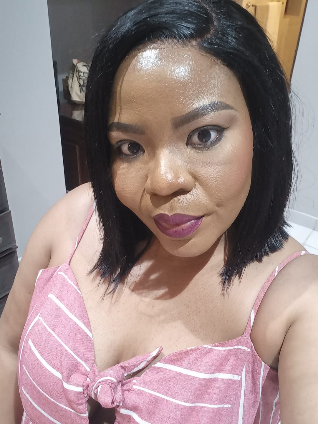 Customer photo review of DIDI - Peruvian Double Drawn Lace Wig 10"