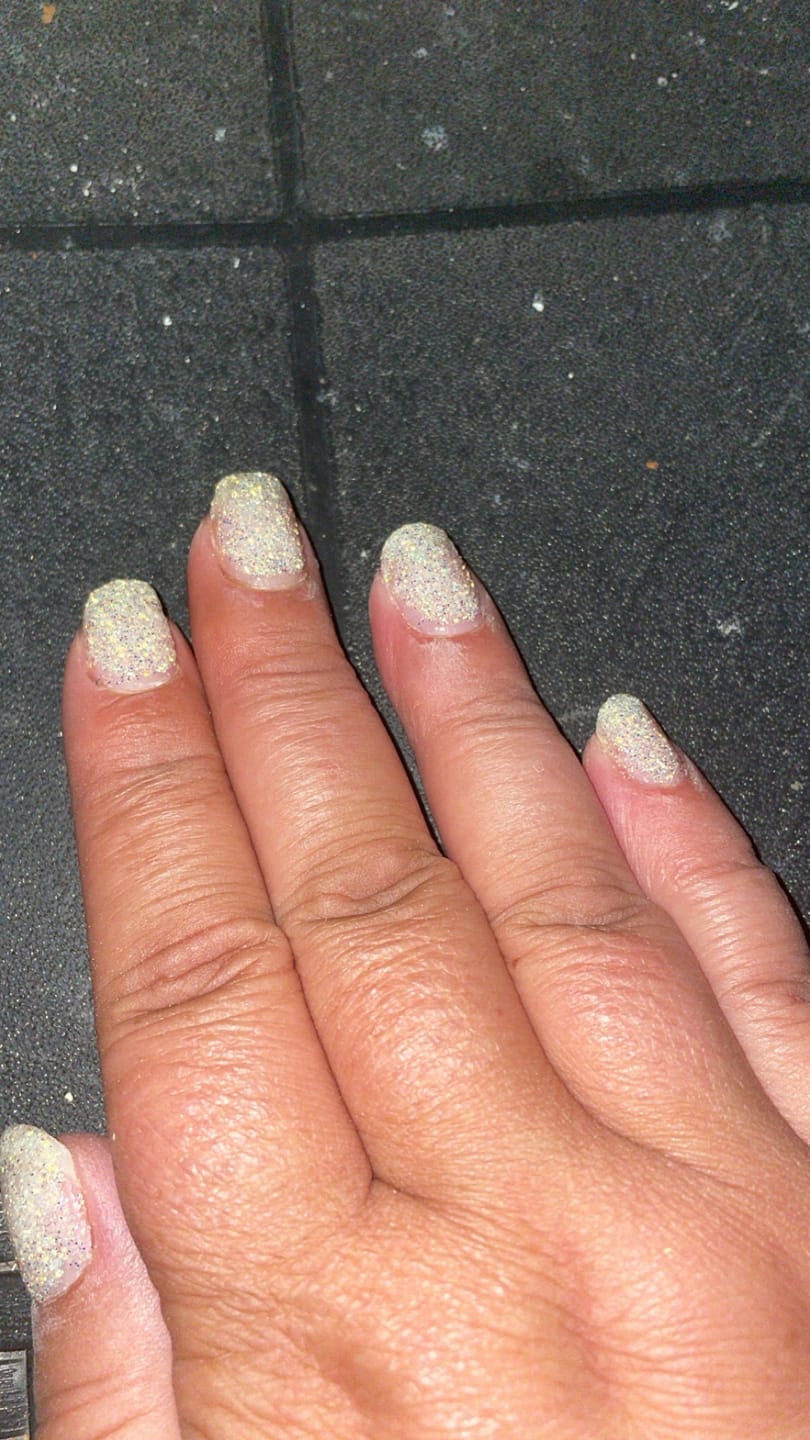 Customer photo review of Diamond White Dipping Powder