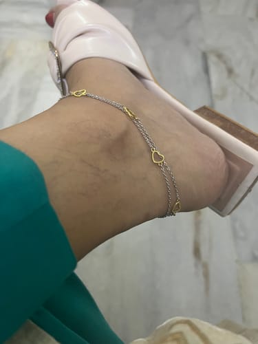 Customer photo review of Dual Tone United Hearts Anklet