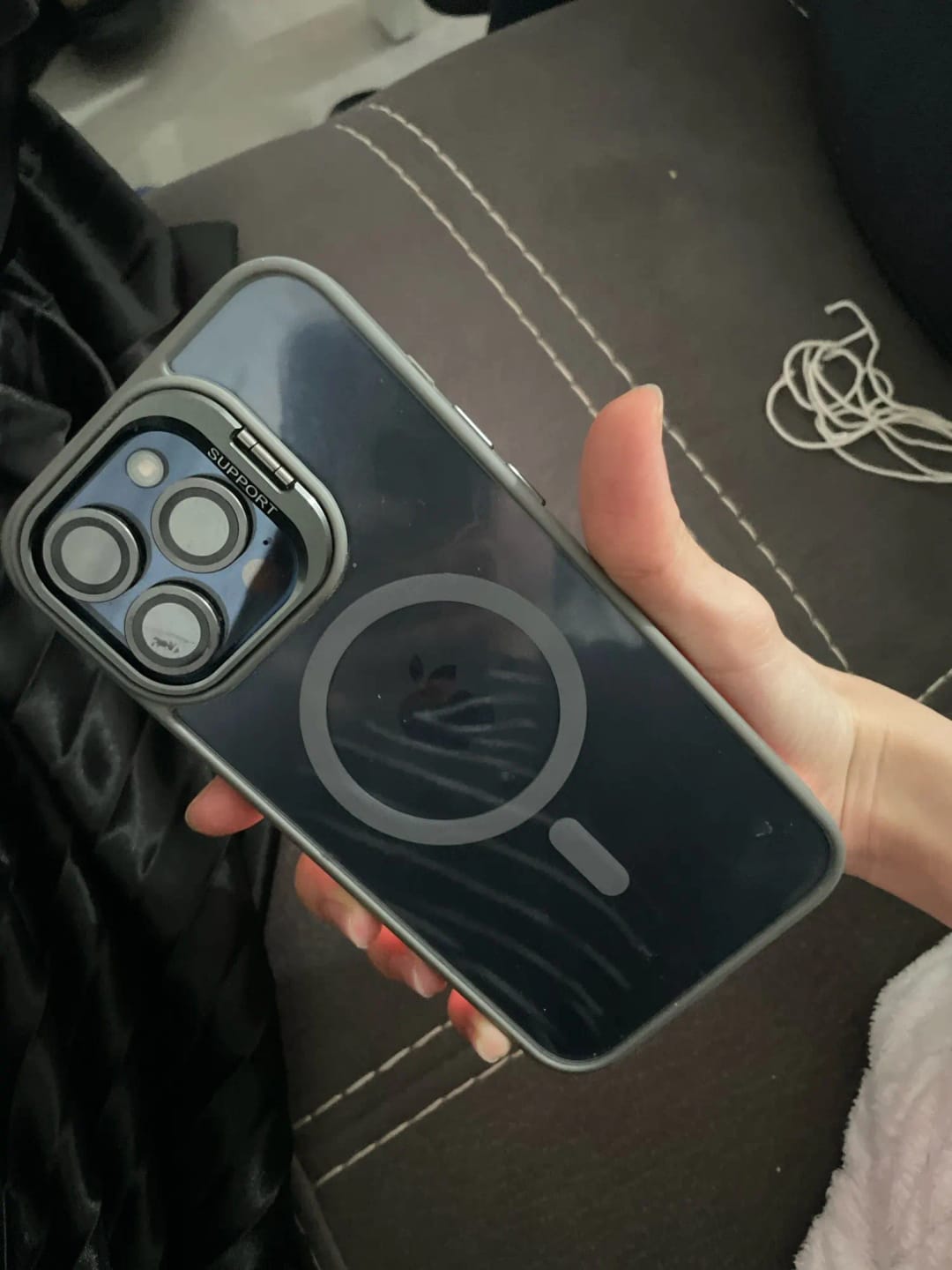 Customer photo review of LuxuryKase LK174 Magnetic Mag-Safe Stand Lens Protector Case Cover For iPhone 13 14 15 16 Plus Pro Max