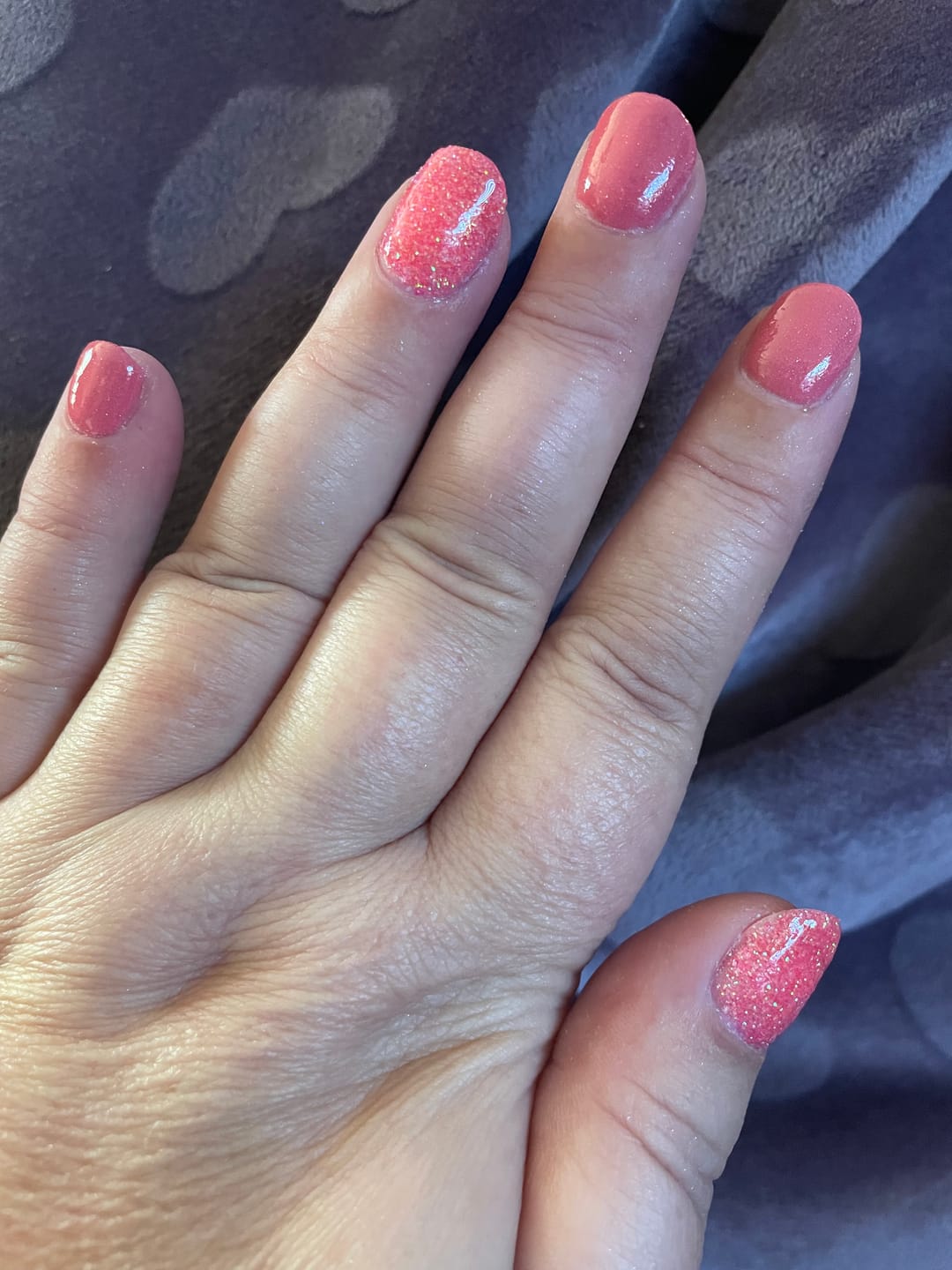Customer photo review of Mocha Rose Dipping Powder