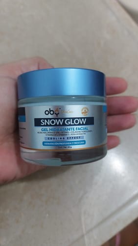 Customer photo review of OBY GEL HIDRATANTE FACIAL SNOW | Hidratación Profunda y Frescura con retinol