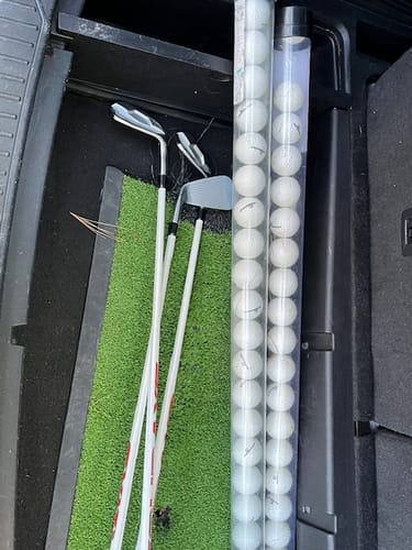 Customer photo review of almostPERFECT - 50 Ball Pack Practice Golf Balls