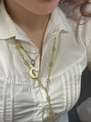 Customer photo review of G Minnie Letter Star Necklace Charm