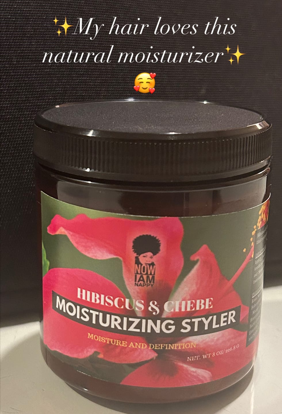 Customer photo review of Hibiscus and Chebe Moisturizing Styler