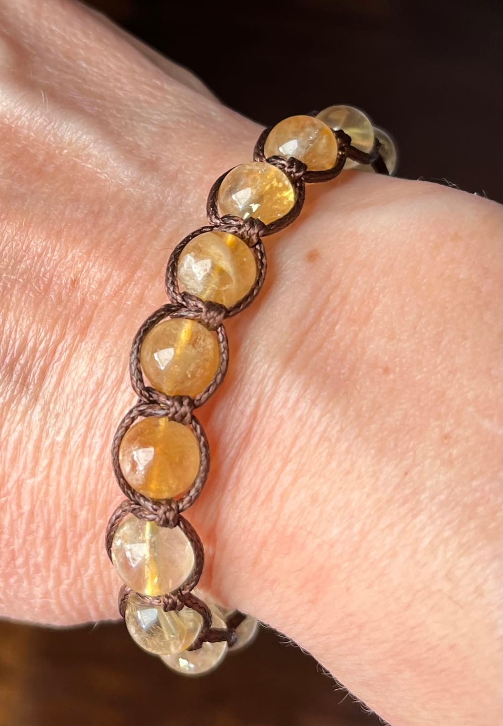 Customer photo review of Tibetan Tamashii-Style Bracelet in Citrine Quartz
