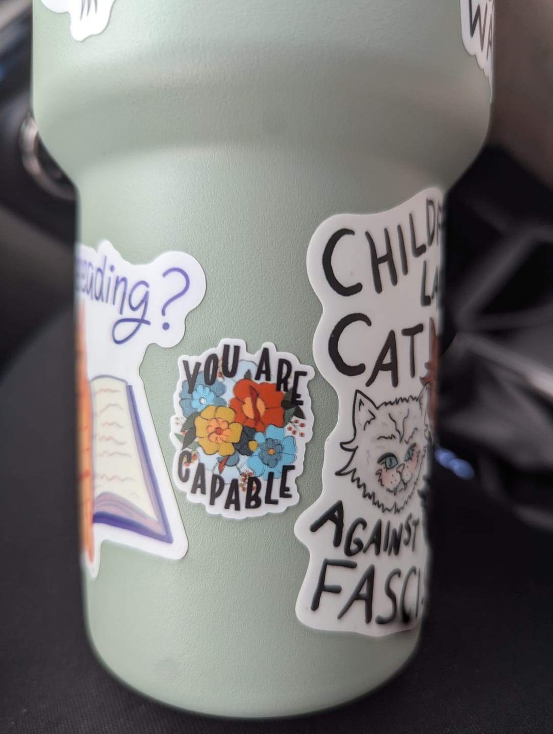 Customer photo review of Sheet of Mini Stickers - Mental Health Stickers - 10 Designs