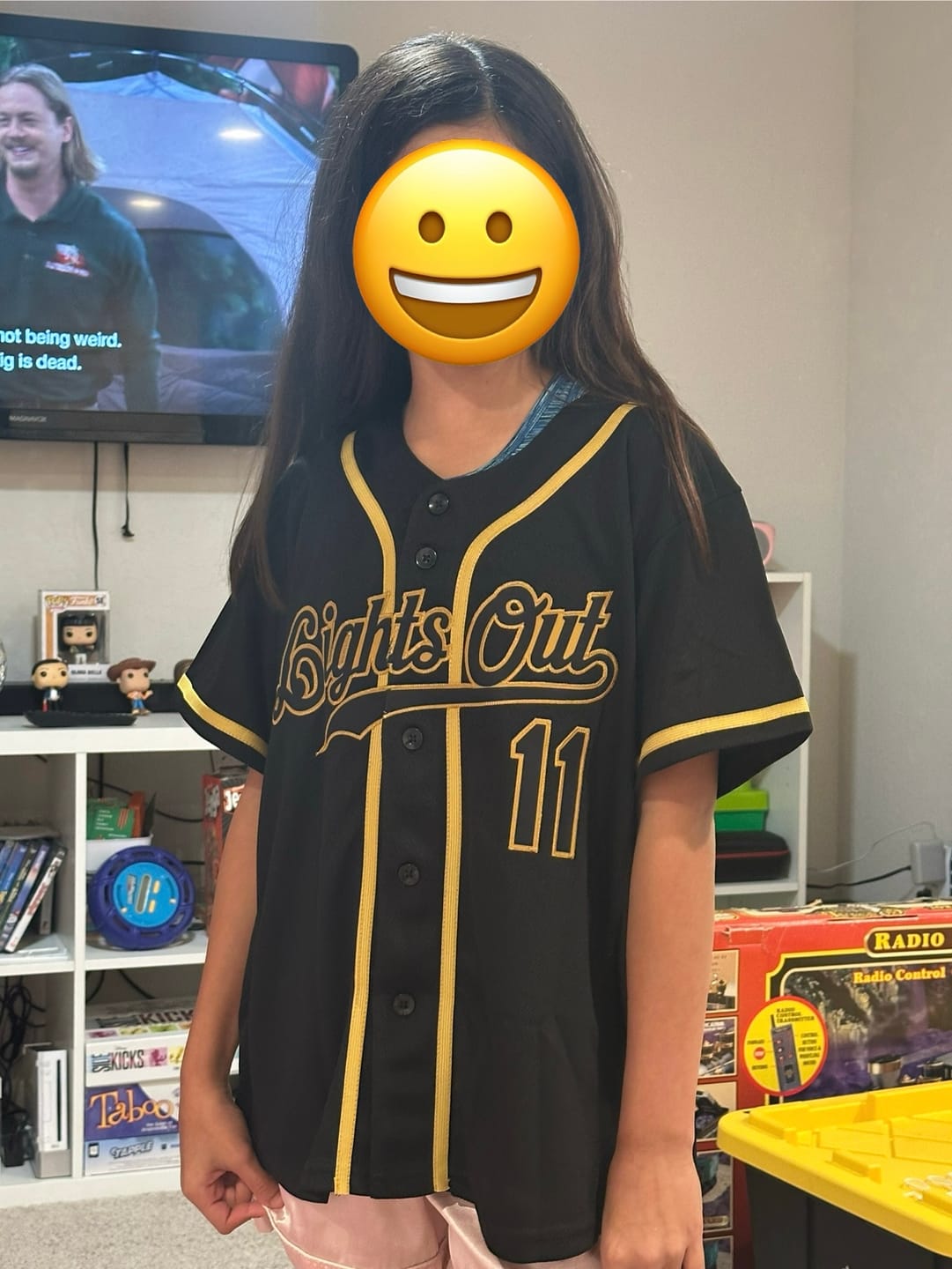 Customer photo review of Custom Black Old Gold Classic Style Authentic Baseball Jersey