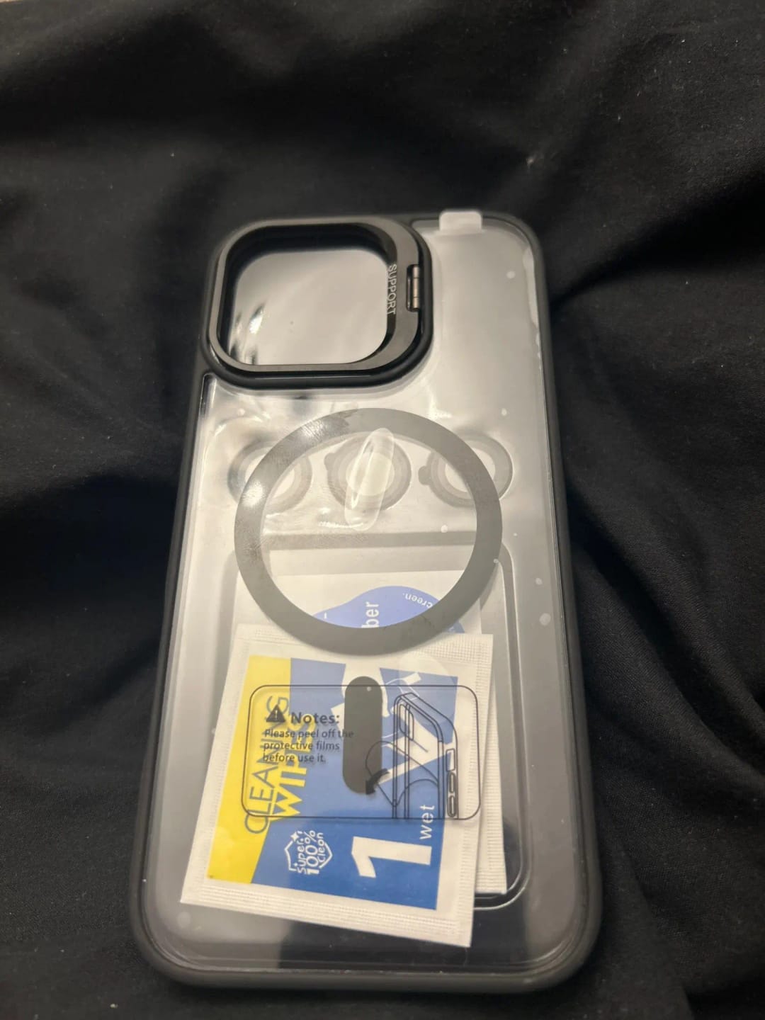 Customer photo review of LuxuryKase LK174 Magnetic Mag-Safe Stand Lens Protector Case Cover For iPhone 13 14 15 16 Plus Pro Max