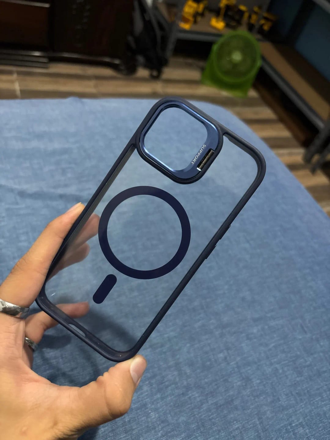 Customer photo review of LuxuryKase LK174 Magnetic Mag-Safe Stand Lens Protector Case Cover For iPhone 13 14 15 16 Plus Pro Max