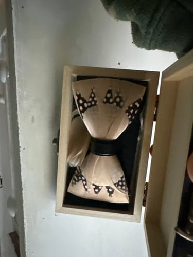 Customer photo review of The Duke -Feather Bow Tie