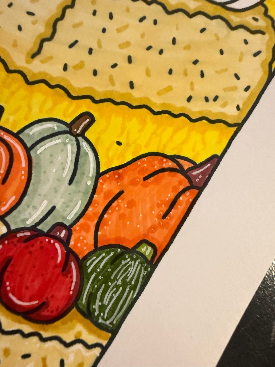 Customer photo review of Ohuhu Maui 160 Colors Dual Tips Water Based Art Markers, Brush & Fineliner