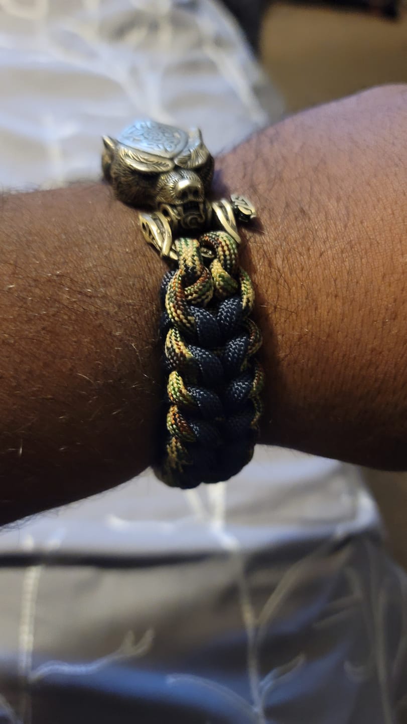 Customer photo review of Vikings Bear Paracord Bracelet