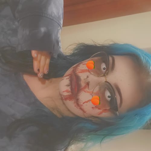 Customer photo review of Zombie Curse Colored Contact Lenses