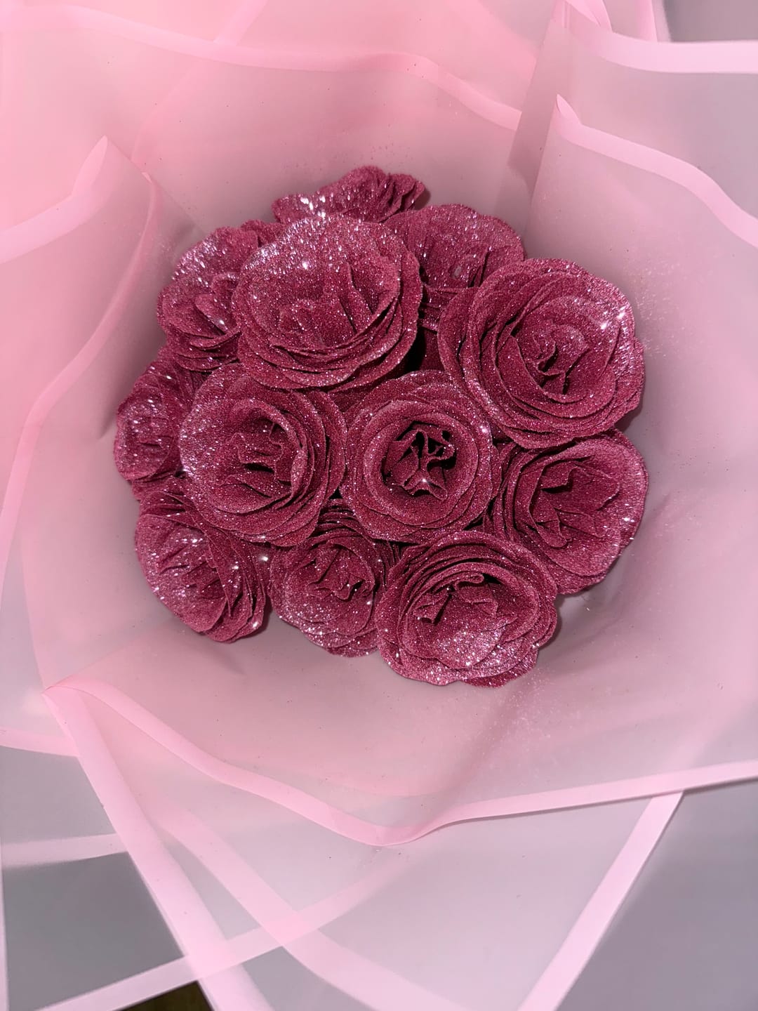 Customer photo review of Glitter Rose Bouquet