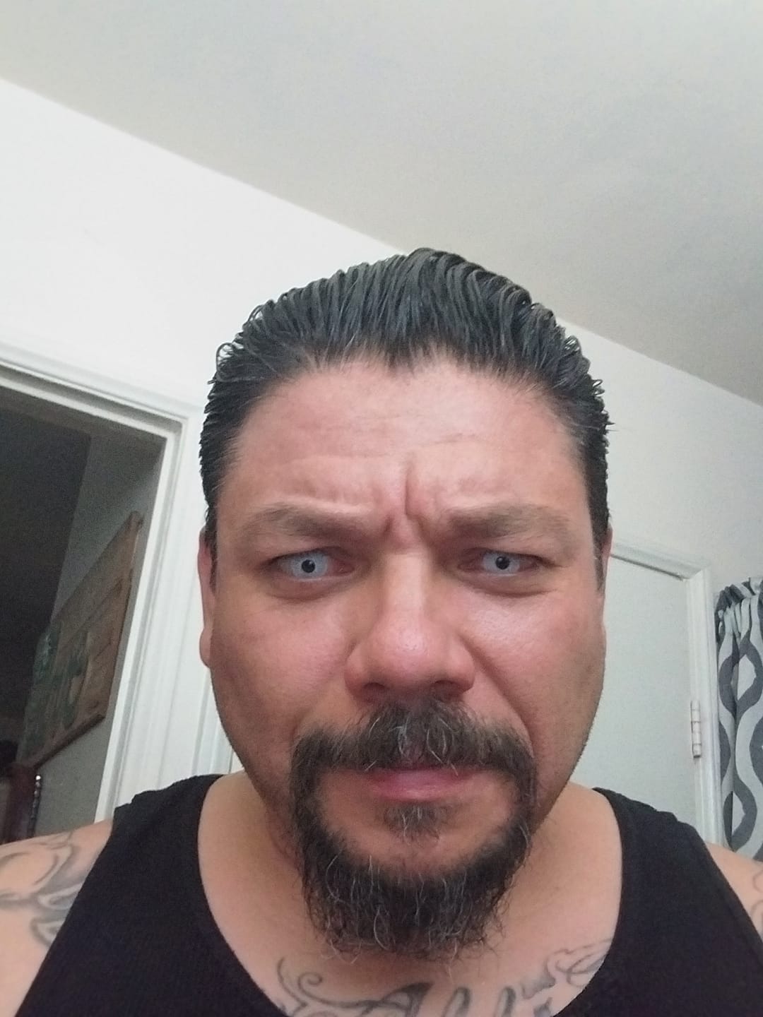 Customer photo review of Halloween Whiteout Prescription Colored Contact Lenses