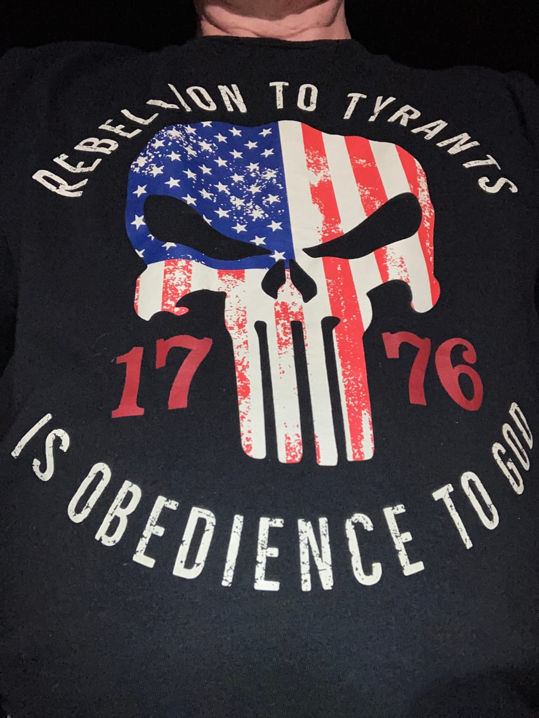 Customer photo review of Rebellion To Tyrants T-Shirt