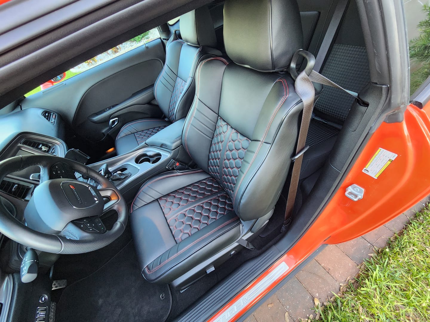 Customer photo review of 2015+ Dodge Challenger Seat Upholstery Kit (Performance Seats)