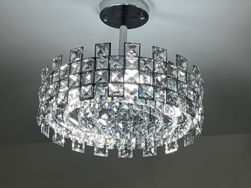 Customer photo review of Crystal Semi Flush Mount