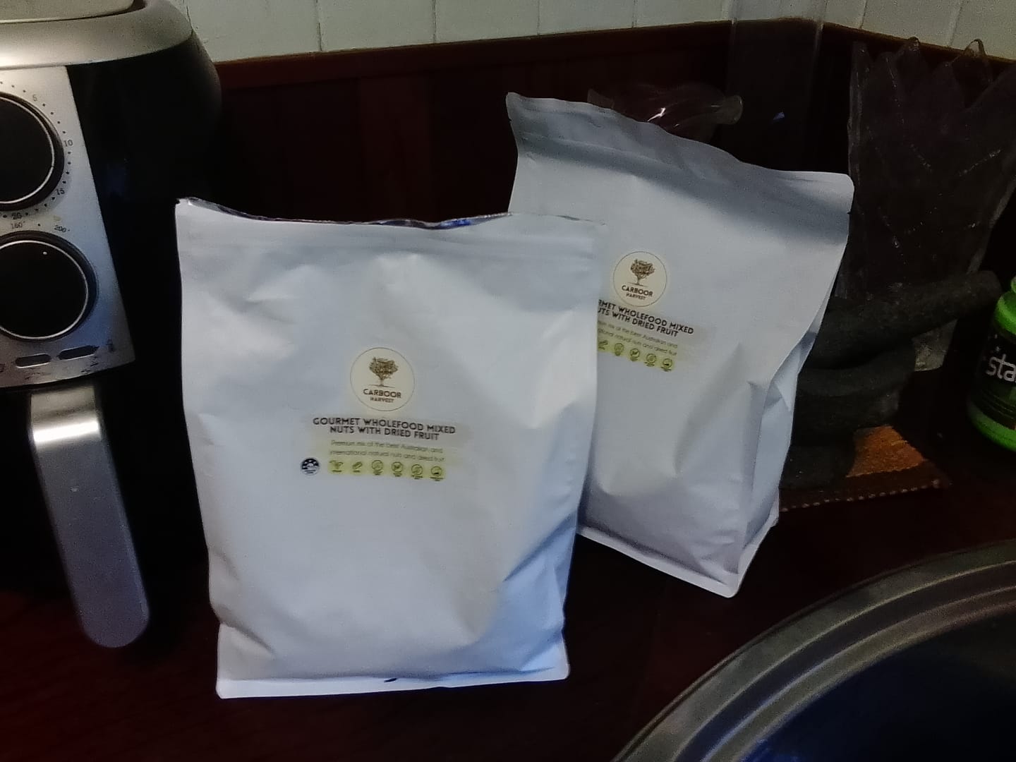 Customer photo review of Gourmet Mixed Nuts (with dried fruit)