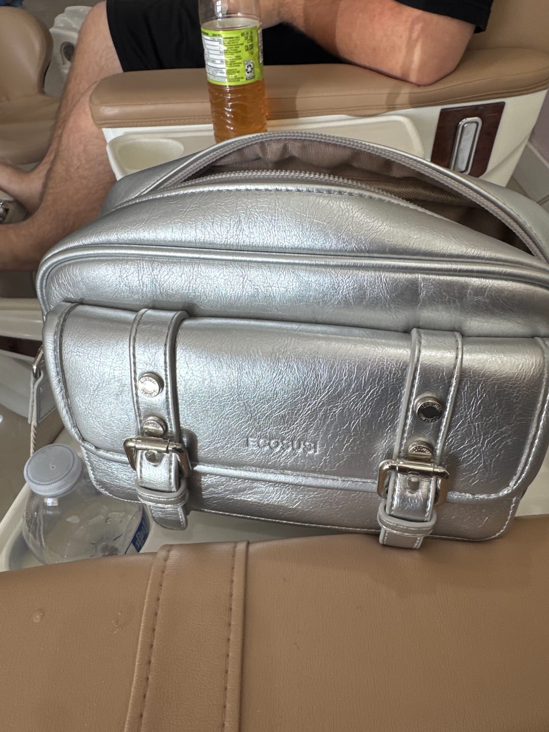 Customer photo review of Mia Wide Strap Leather Crossbody Bag