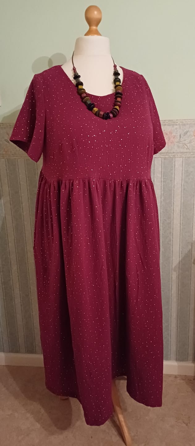 Customer photo review of Gold Speckled Double Gauze Fabric