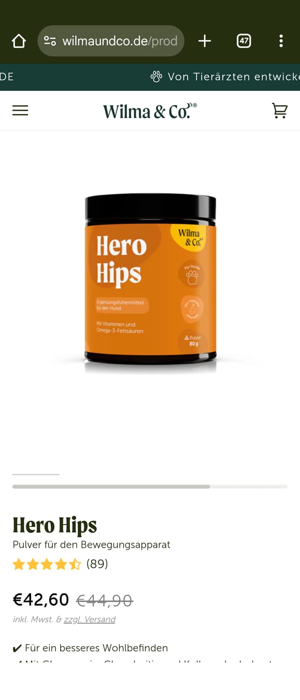 Customer photo review of Hero Hips | Pulver für den Bewegungsapparat