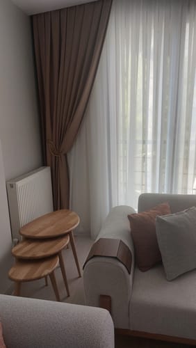 Customer photo review of Ahşap Zigon Sehpa 3'lü Set - Doğal Masif Kestane Ağacı (Ercol Stil)