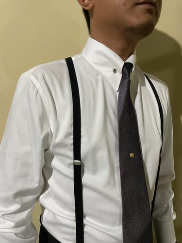 Customer photo review of Formal Shirt - White Pinned-Collar