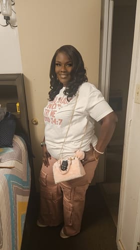 Customer photo review of The Encore Cargo Pants up to 3XL (Mauve)
