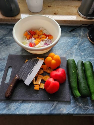 Customer photo review of Handgeschmiedetes Kochmesser - Ergonomic