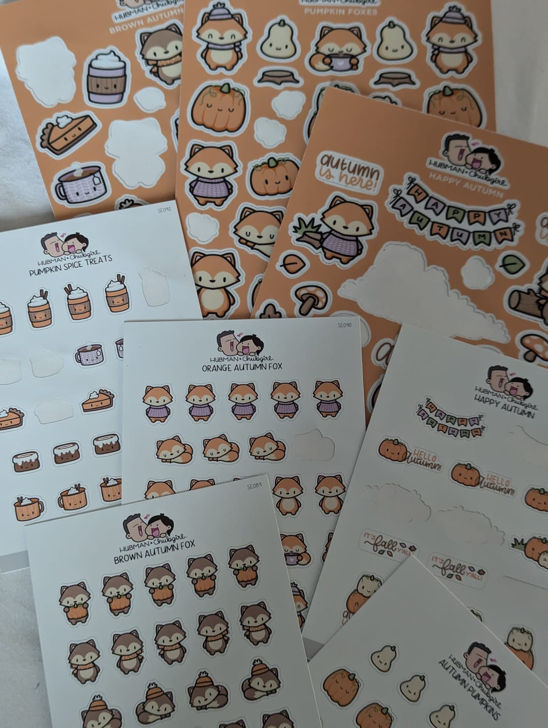 Customer photo review of Autumn Foxes Sticker Set