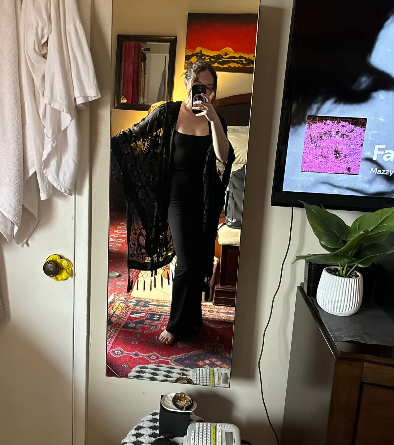 Customer photo review of MY WISH VELVET KIMONO