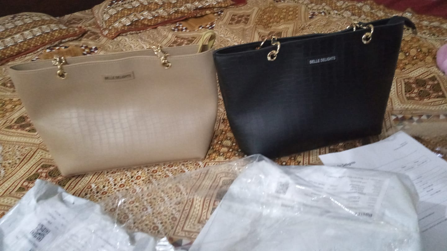 Customer photo review of Black New Wave Tote Bag