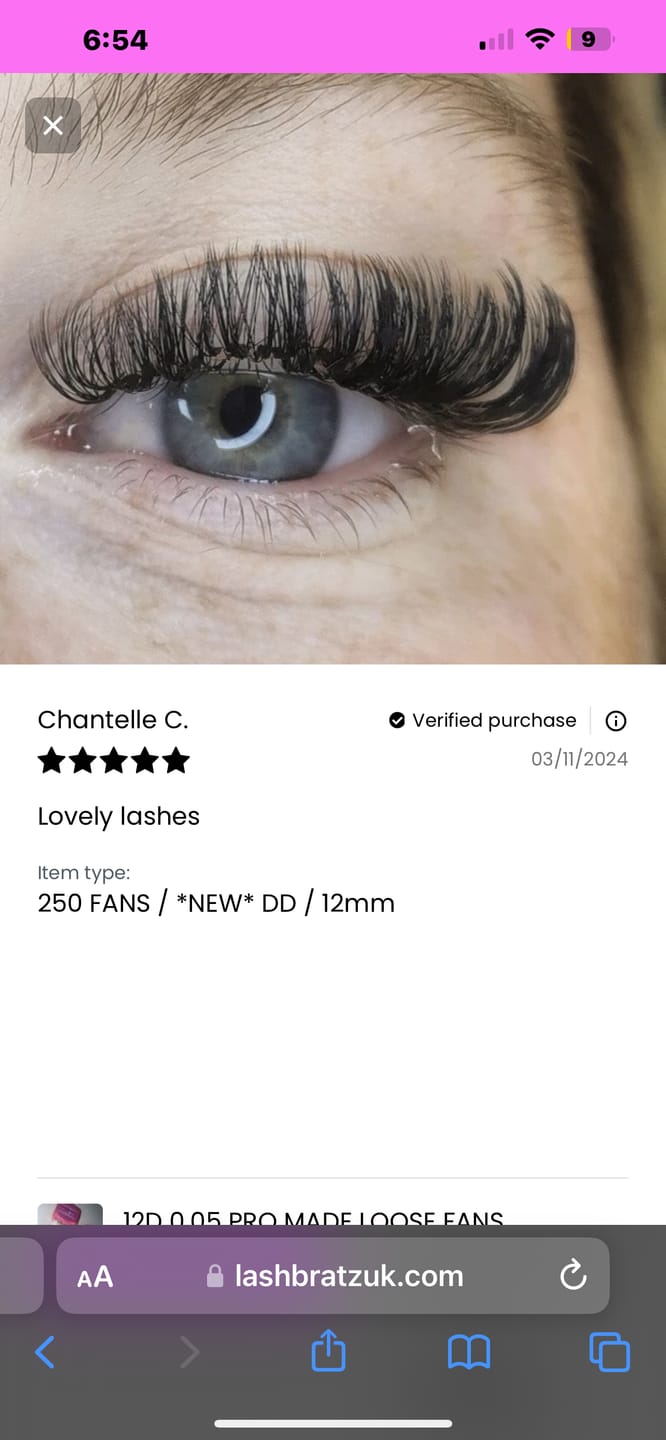 Customer photo review of 12D 0.05 Pro Made Loose Fans