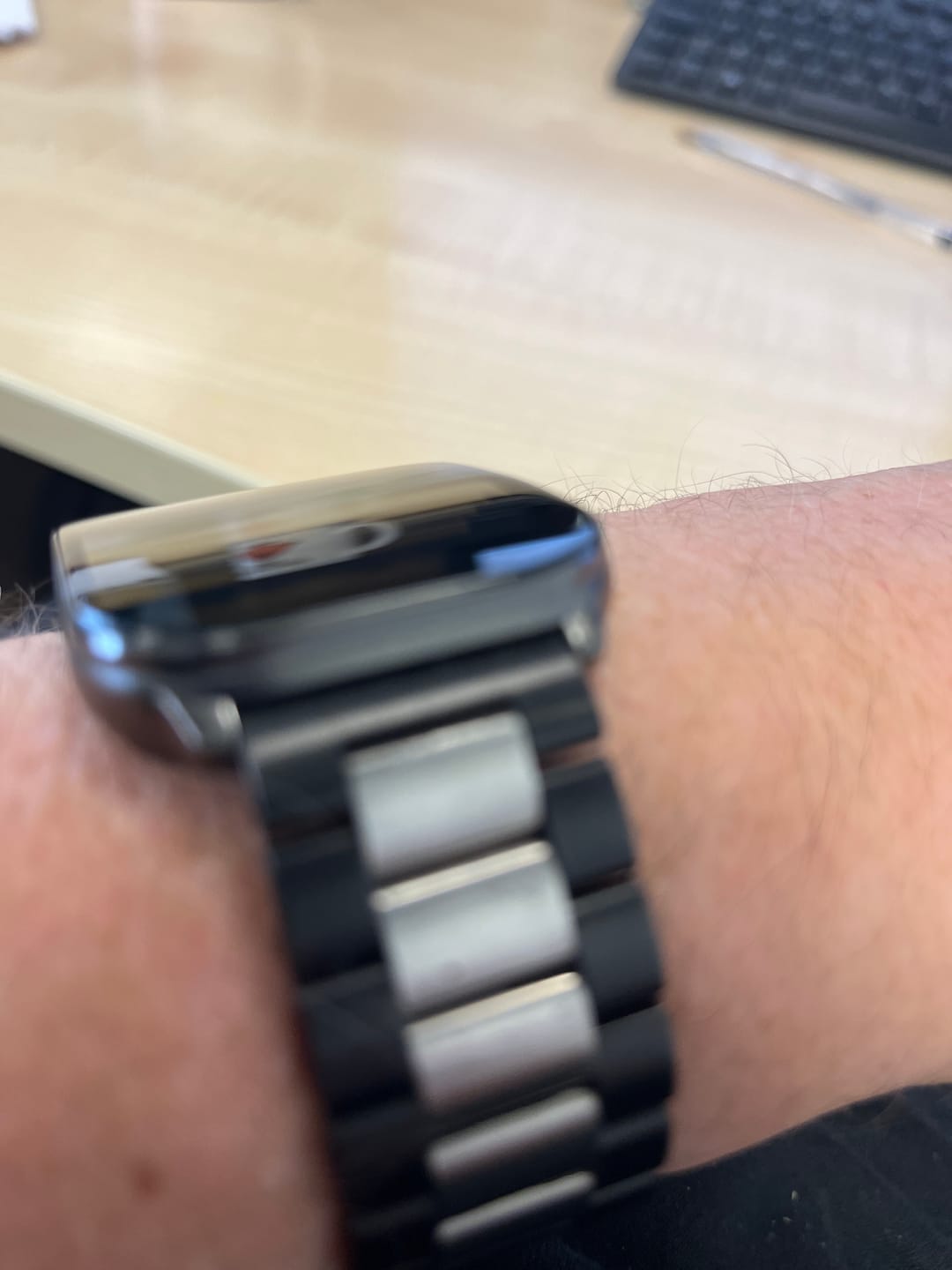 Customer photo review of Black-Silver Steel Loop