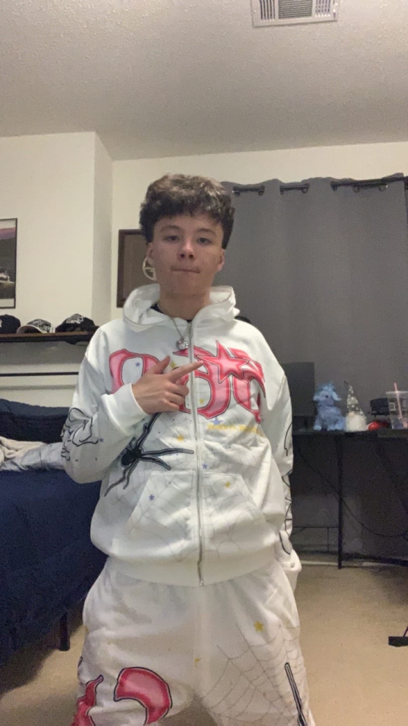 Customer photo review of Spider Full Zip Hoodie & Flare Sweatpants Set