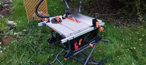 Customer photo review of Scie sur table Evolution R255TBL+ 255mm 1800W avec lame multi-matériaux TCT+ Support roulant pliable