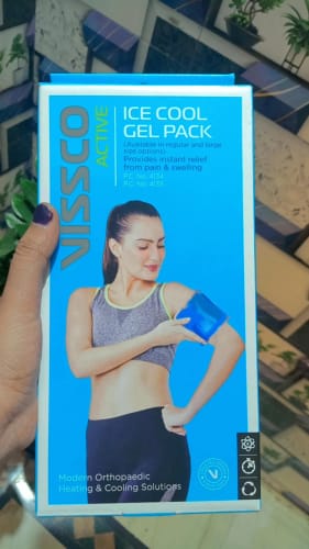 Customer photo review of Icecool Gel Pack | Re-Freezable for Instant Pain Relief & Swelling (Blue)