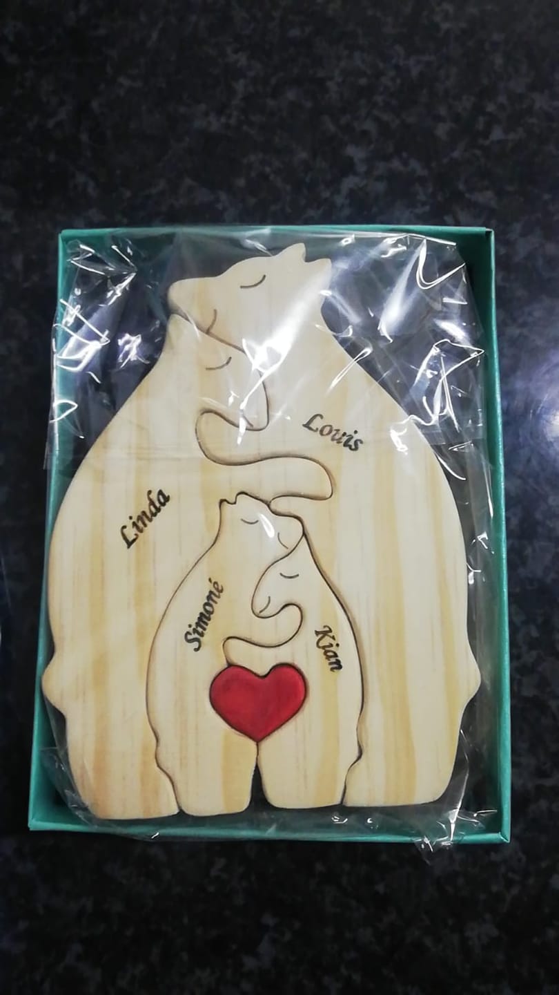 Customer photo review of 💥55% OFF💥  Personalized Bear Family Wooden Puzzle