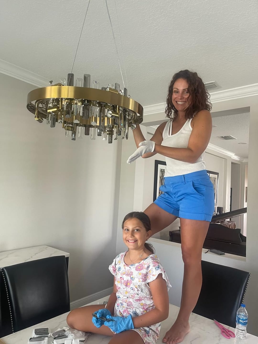 Customer photo review of WOMO Round Crystal Chandelier-WM2487