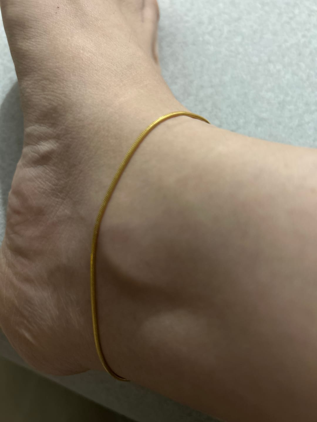 Customer photo review of Snake Chain Anklet