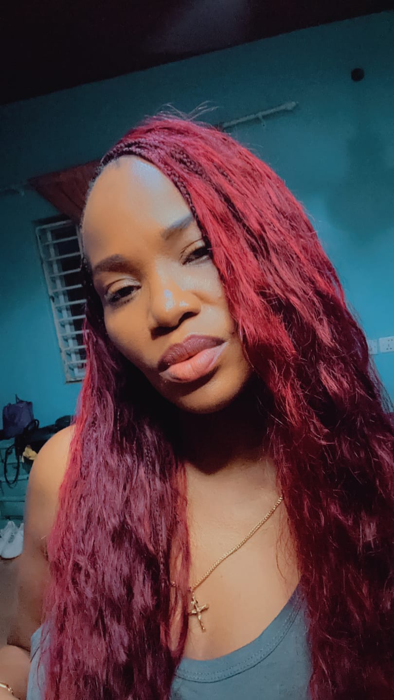 Customer photo review of #99J/Burgundy Mix Color Blend Loose Deep Wave Bulk Hair for Braiding